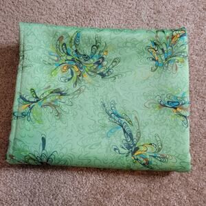 Vintage Green Abstract Fabric, 44x154